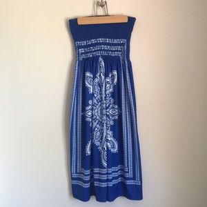 Beautiful blue mid length maxi dress